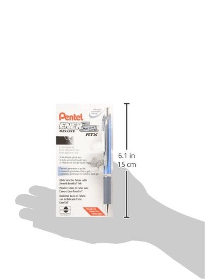 بنتل قلم حبر جاف قابل للسحب من Pentel EnerGel RTX، رأس متوسط، طرف إبرة، حبر أسود، علبة من 12 قلمًا (BLN77-A) - Image 3